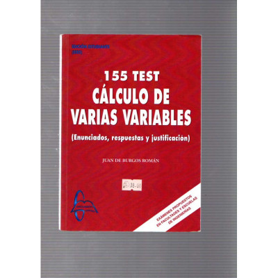 155 test. Cálculo de varias variables / Juan de Burgos Román