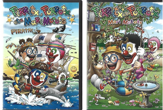 6 DVD's EUSKARAZ : 3 Pirritx Porrotx Marimotos / Hartz Txiki / Argitxorekin Kontu-Kantari / Pippi Galtzaluze