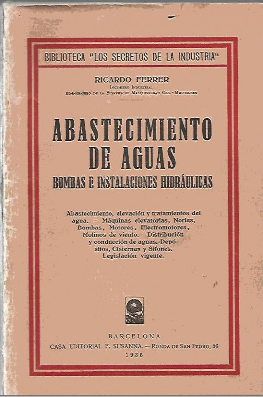 ABASTECIMIENTO DE AGUAS. BOMBAS E INSTALACIONES HIDRÁULICAS