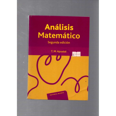 Análisis matemático / T. M. Apostol