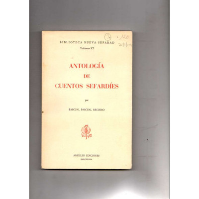 Antología de cuentos sefardínes / Pascual Pascual Recuero