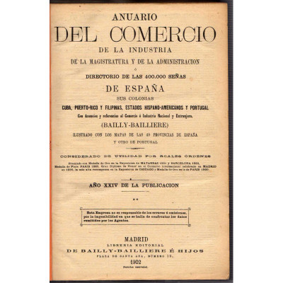 Anuario del comercio, de la industria, de la magistratura y de la administración