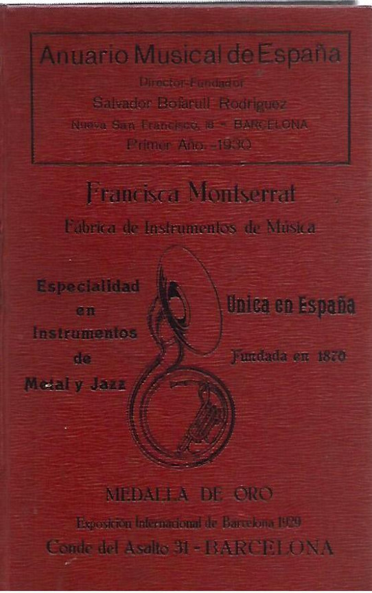 ANUARIO MUSICAL DE ESPAÑA (1930)
