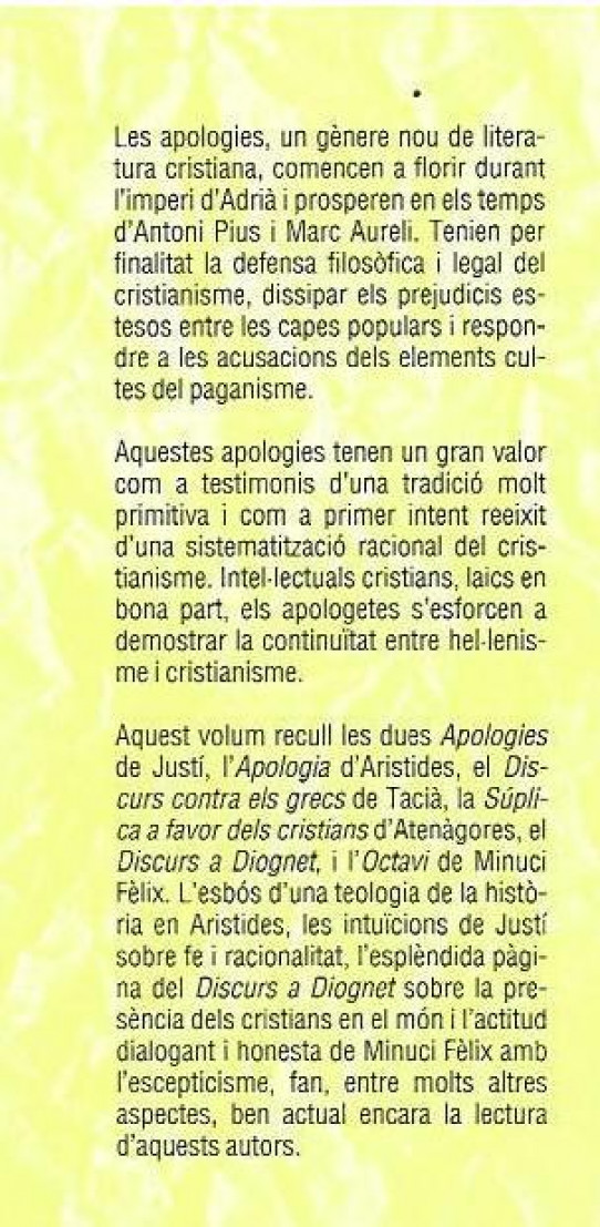 APOLOGETES DEL SEGLE II