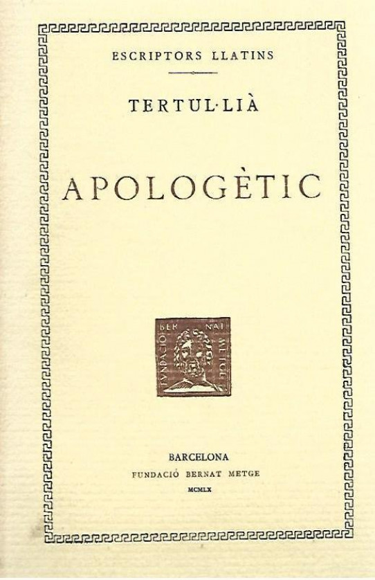 APOLOGÈTIC (  ESCRIPTORS CRISTIANS)