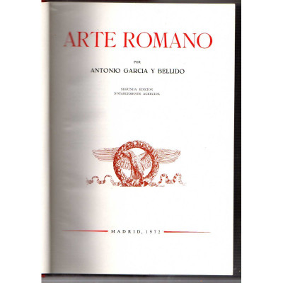 Arte romano / Antonio García y Bellido