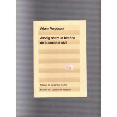 Assaig sobre la història de la societat civil / Adam Ferguson