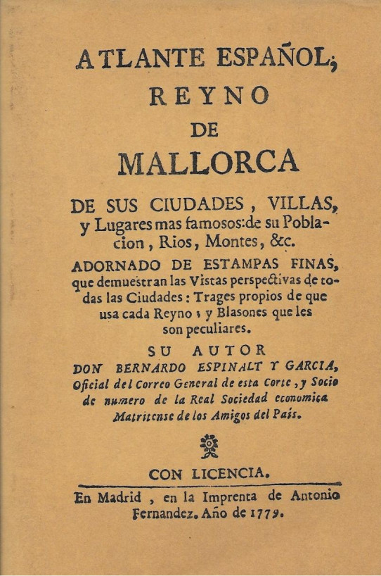ATLANTE ESPAÑOL, REYNO DE MALLORCA  (facsimil de 1779)