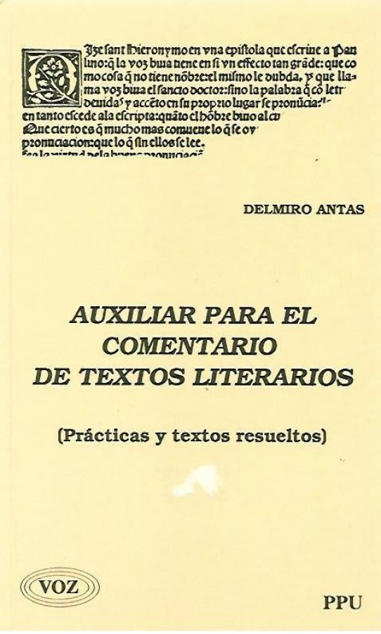 AUXILIAR PATA EL COMENTARIO DE TEXTOS LITERARIOS (Práctcas y textos resueltos)