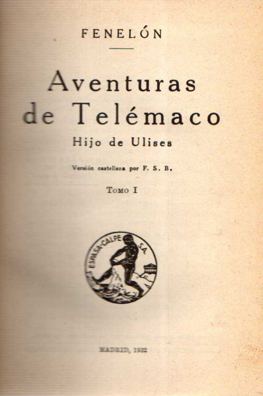 AVENTURAS DE TELÉMÁCO HIJO DE ULISES (TOMO 1)