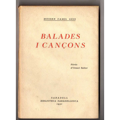 Balades i cançons / Camil Geis