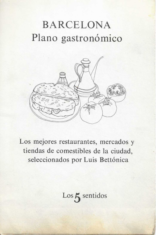 Barcelona. Plano Gastronómico.