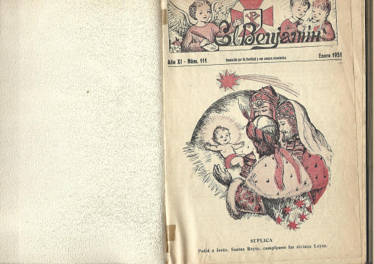 BENJAMIN. Revista infantil-juvenil católica 2 Volumenes con 24 números de enero de 1951 a diciembre de 1954