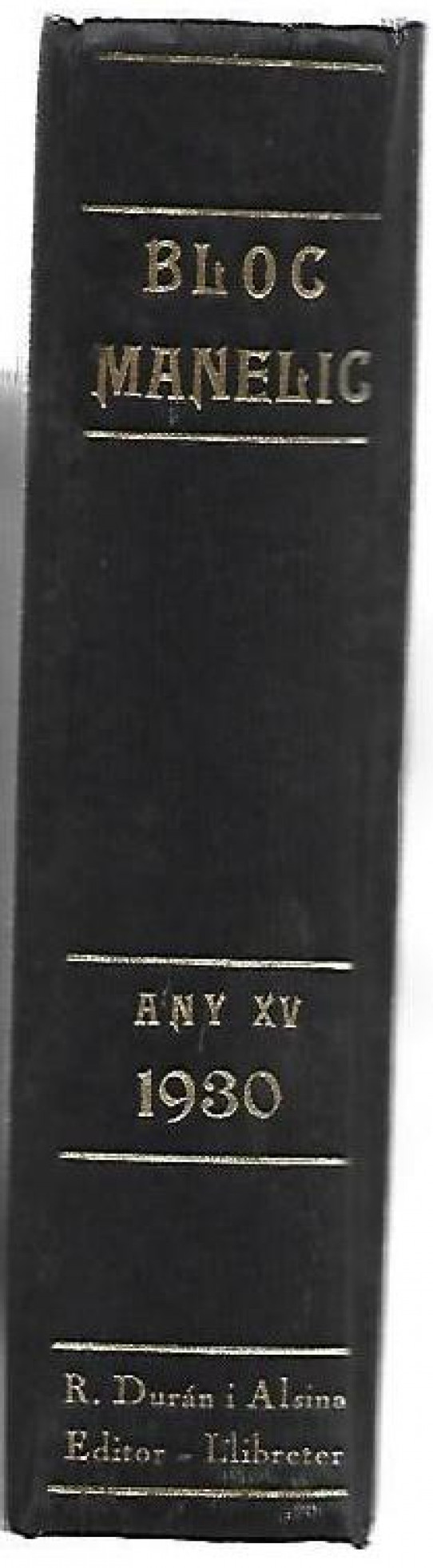 BLOC MANELIC CALENDARI CATALÀ ANY 1930