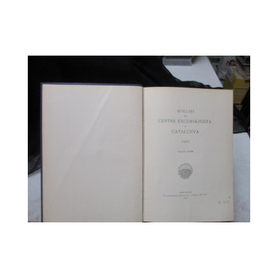 Butlletí del Centre Excursionista de Catalunya Vol. XXXIII - 1923.