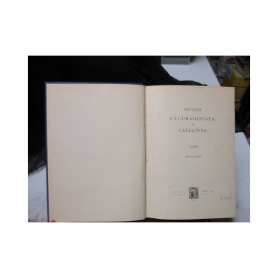 Butlletí del Centre Excursionista de Catalunya Vol. XXXVI - 1926.