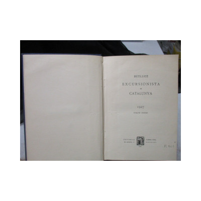 Butlletí del Centre Excursionista de Catalunya Vol. XXXVII - 1927.