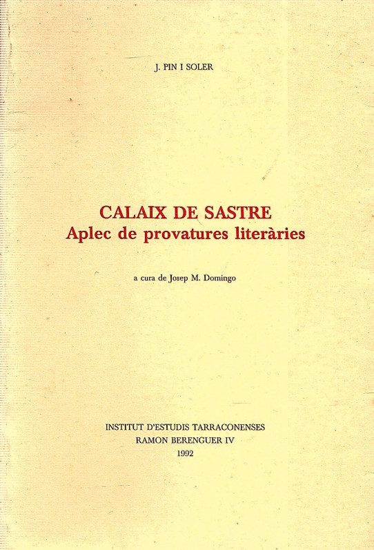 CALAIX DE SASTRE. Aplec de provetures literáries