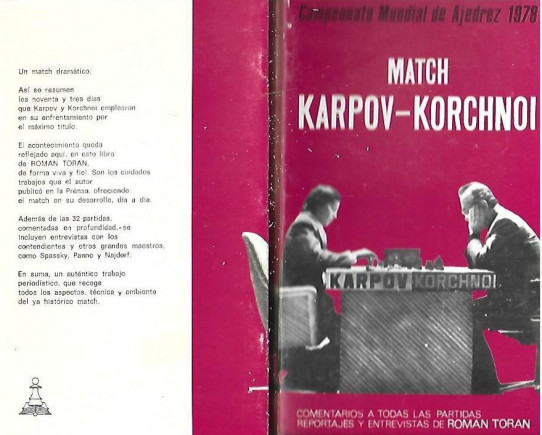 CAMPEONATO MUNDIAL DE AJEDREZ 1978 - MATCH KARPOV-KORChNOI