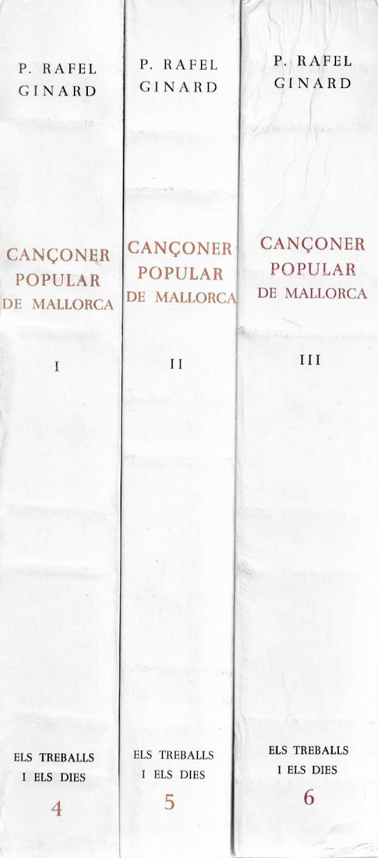 Cançoner popular de Mallorca. 3 volums.