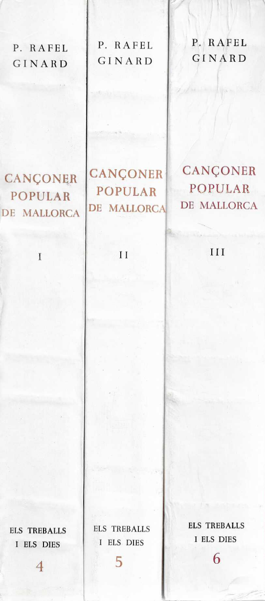 Cançoner popular de Mallorca. 3 volums.