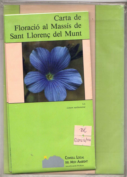 CARTA DE FLORACIÓ AL MASSÍS DE SANT LLORENÇ DEL MUNT