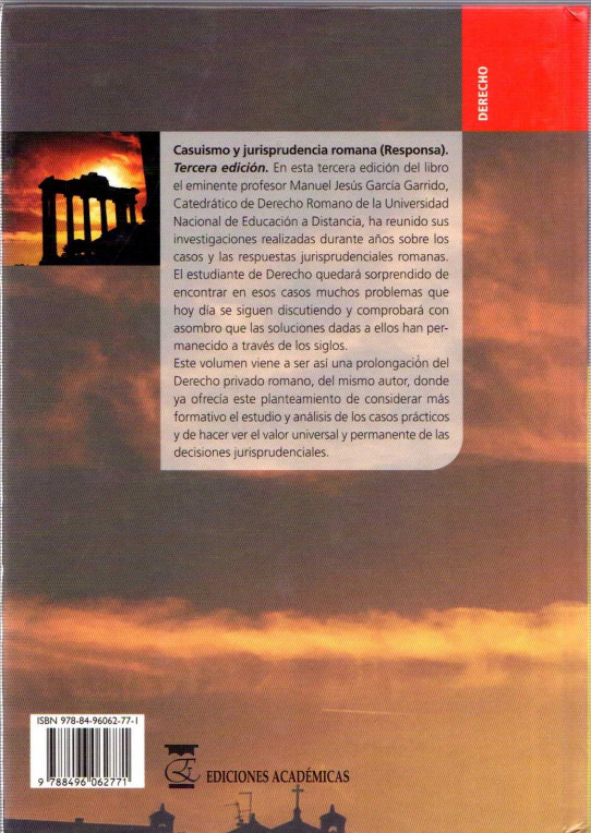 CASUISMO Y JURISPRUDENCIA ROMANA (RESPONSA)