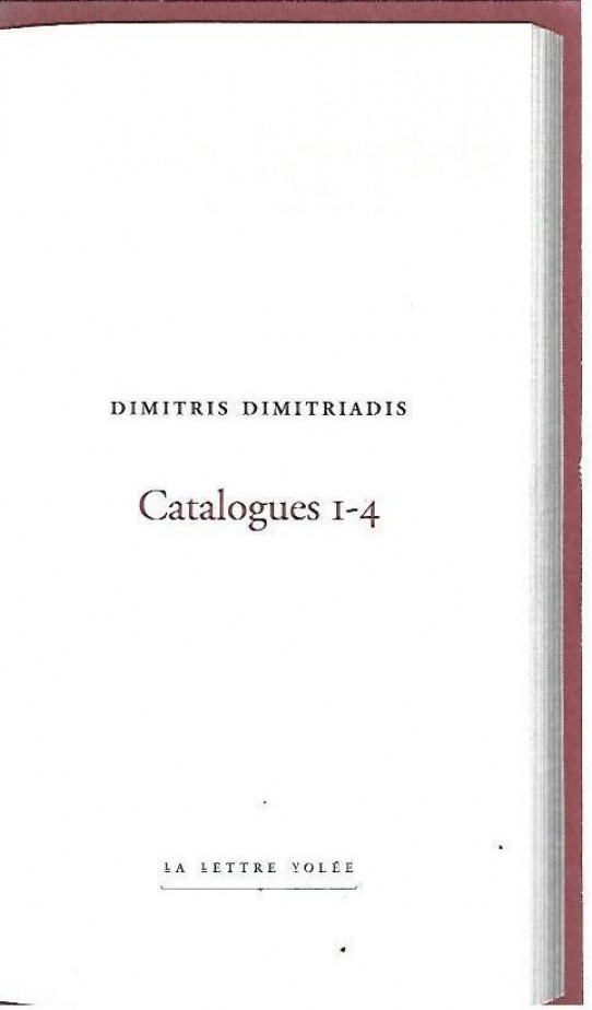 CATALOGUES I-4   (Poesia)