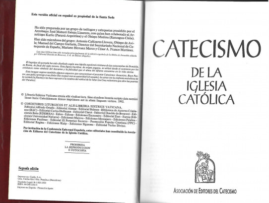 CATECISMO DE LA IGLESIA CATOLICA