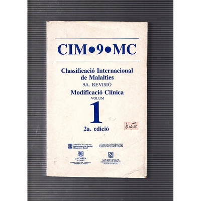 CIM · 9 · MC Classificació internacional de malalties Modificació clínica V.1, 2 y 3