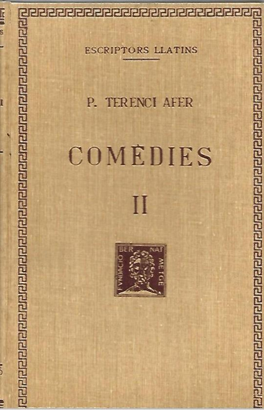 COMEDIES 4 Volums  (P. Terencia Afer)