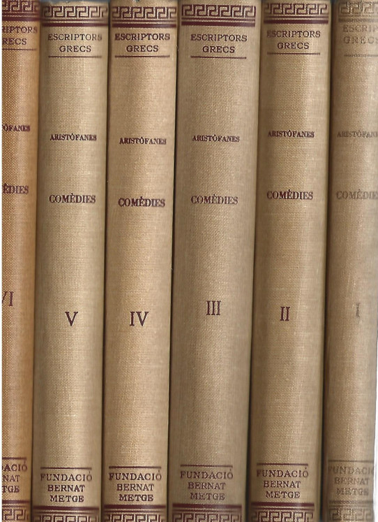 COMEDIES 6 Volums (Obra completa)  (Aristòfanes)