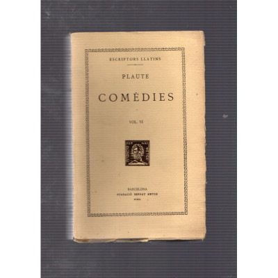 Comèdies Vol. VI / Plaute