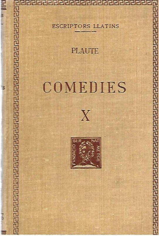 COMEDIES Volum X: RUDENS  (Plaute)