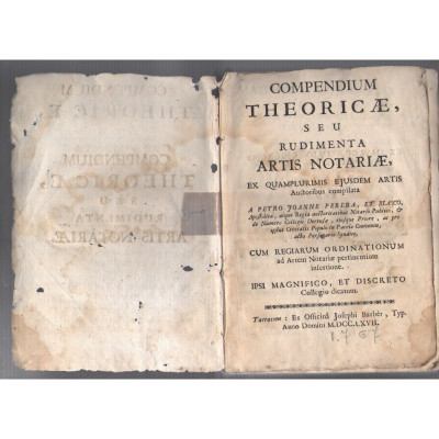 Compendium theoricae, seu Rudimenta artis notariae