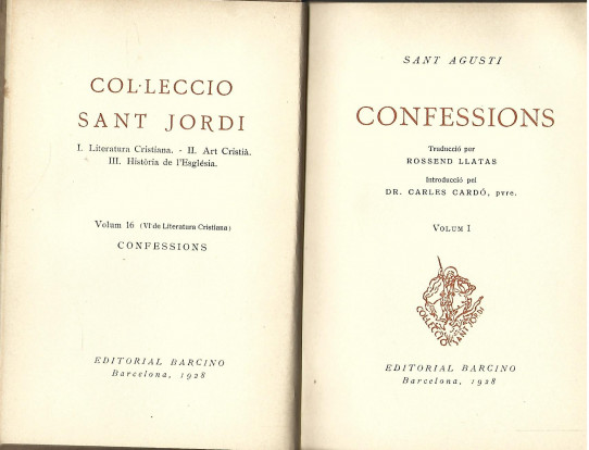 CONFESSIONS DE SANT AGUSTÍ (4 VOLUMS)