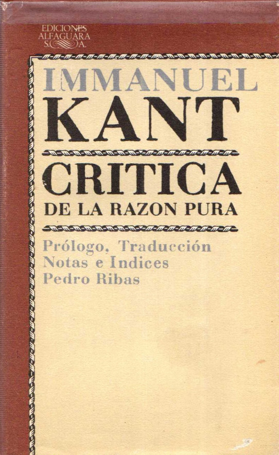 CRÍTICA DE A RAZÓN PURA