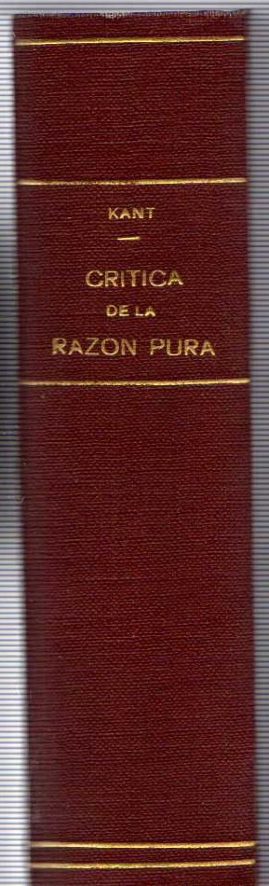 CRITICA DE LA RAZON PURA