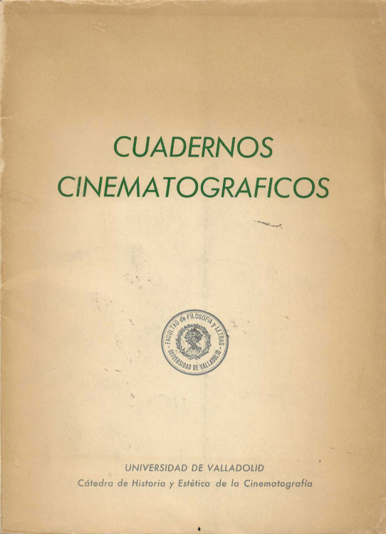 Cuadernos cinematográficos.Núm. 1