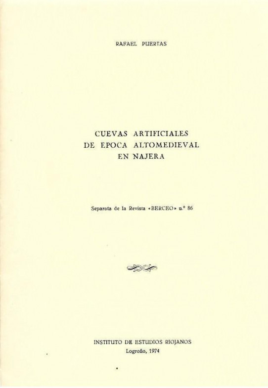 CUEVAS ARTIFICIALES DE EPOCA ALTOMEDIEVALEN NAJERA