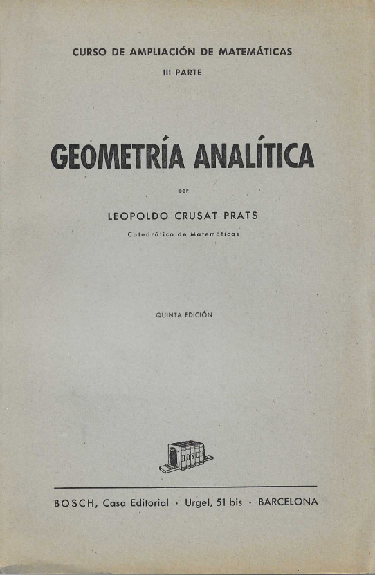 Curso de ampliación de Matemàticas. Tres volúmenes.