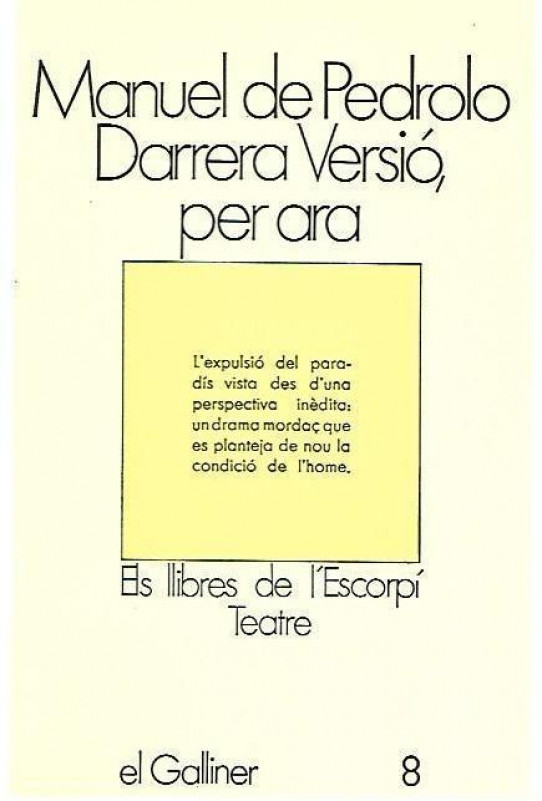 DARRERA VERSIO, PER ARA