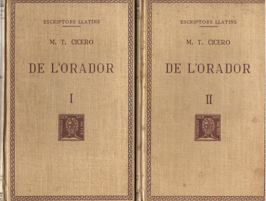 DE L'ORADORN 3 Volums (obra completa)  (Ciceró)