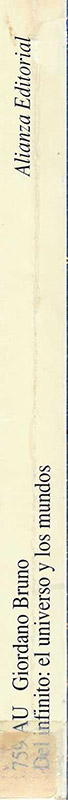 Del infinito: el universo y los mundos.