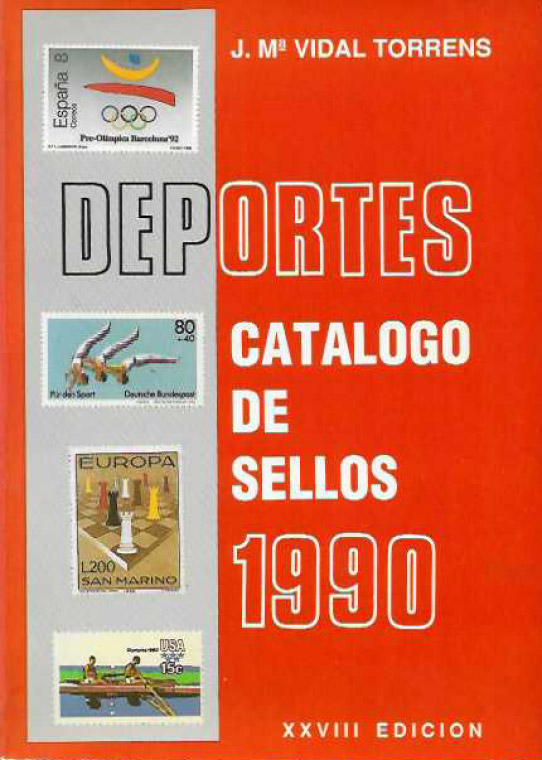 Deportes. Catálogo de sellos 1990.