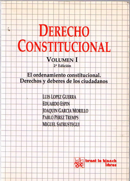 DERECHO CONSTITUCIONAL VOLUMEN I