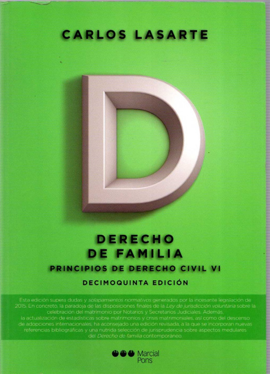 DERECHO EN FAMILIA. PRINCIPIO DE DERECHO CIVIL VI.