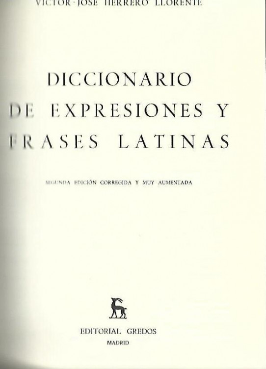 DICCIONARIO DE ESPRESIONES Y FRASES LATINAS