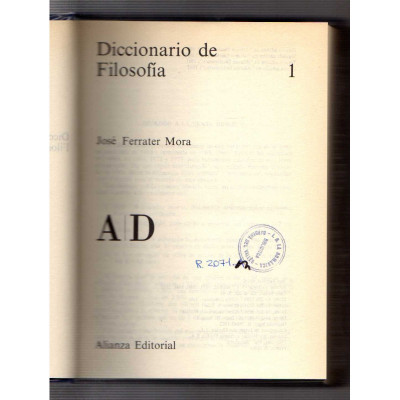 Diccionario de filosofía / José Ferrater Mora