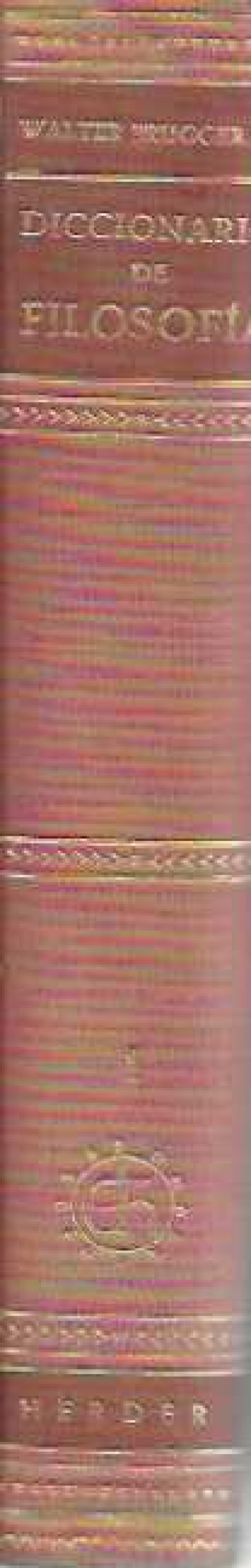 DICCIONARIO DE FILOSOFÍA. Sección de Teología y Filosofía. Volumen I.